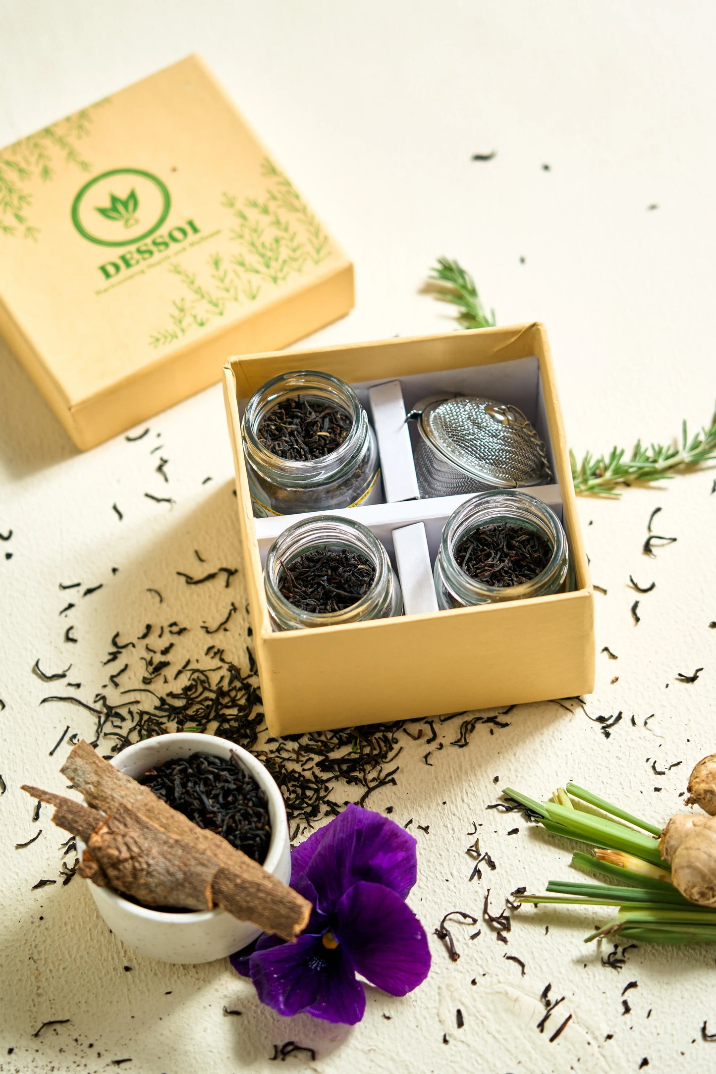 Harmony Health Collection Giftbox/Tea Taster Kit | Set of 3 Blends and Tea Infuser