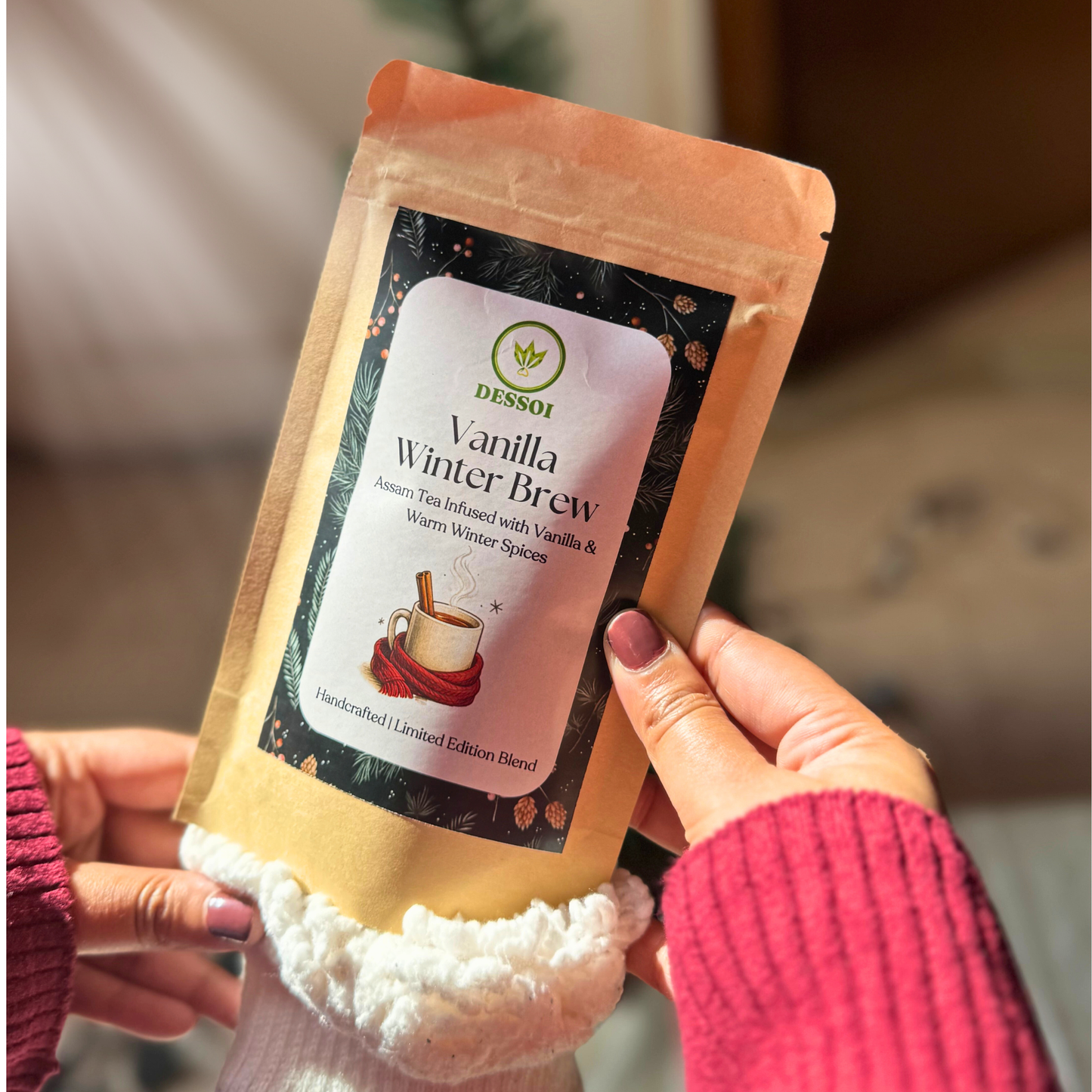 Vanilla Winter Brew | Vanilla Infused Black Tea with Whole Spices - 100g | Winter Limited Edition