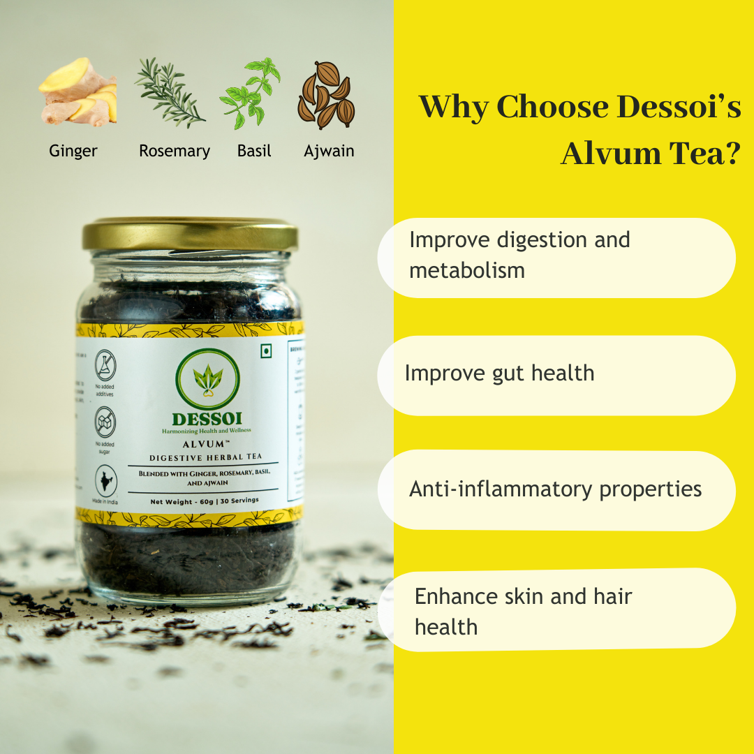 Strength Combo-Alvum | Herbal Tea  for Digestion & Gut Health 60g and Fortis | Herbal Tea for Immunity 60g