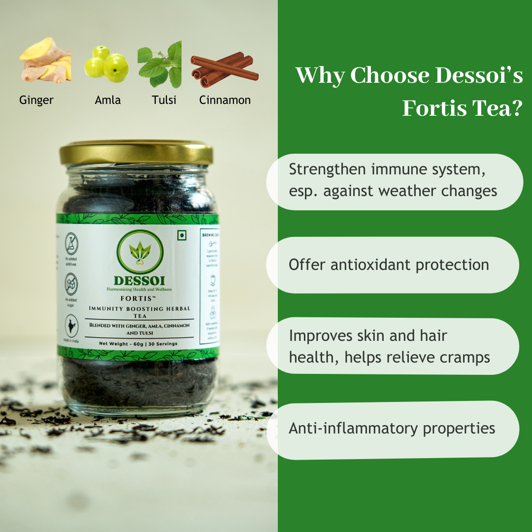 Strength Combo-Alvum | Herbal Tea  for Digestion & Gut Health 60g and Fortis | Herbal Tea for Immunity 60g