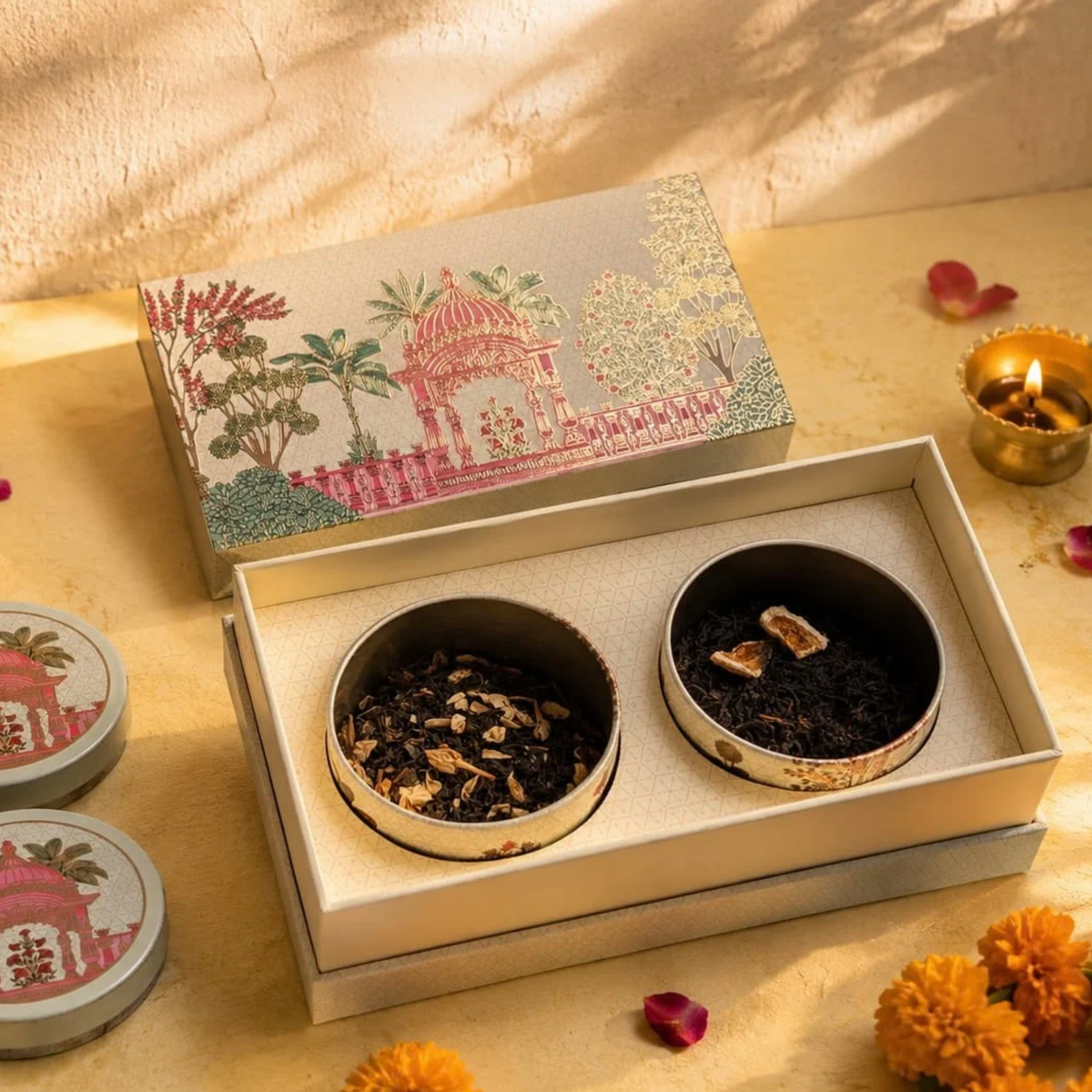 Festive Keepsake Box | Artisanal Tea & Brass Teaware