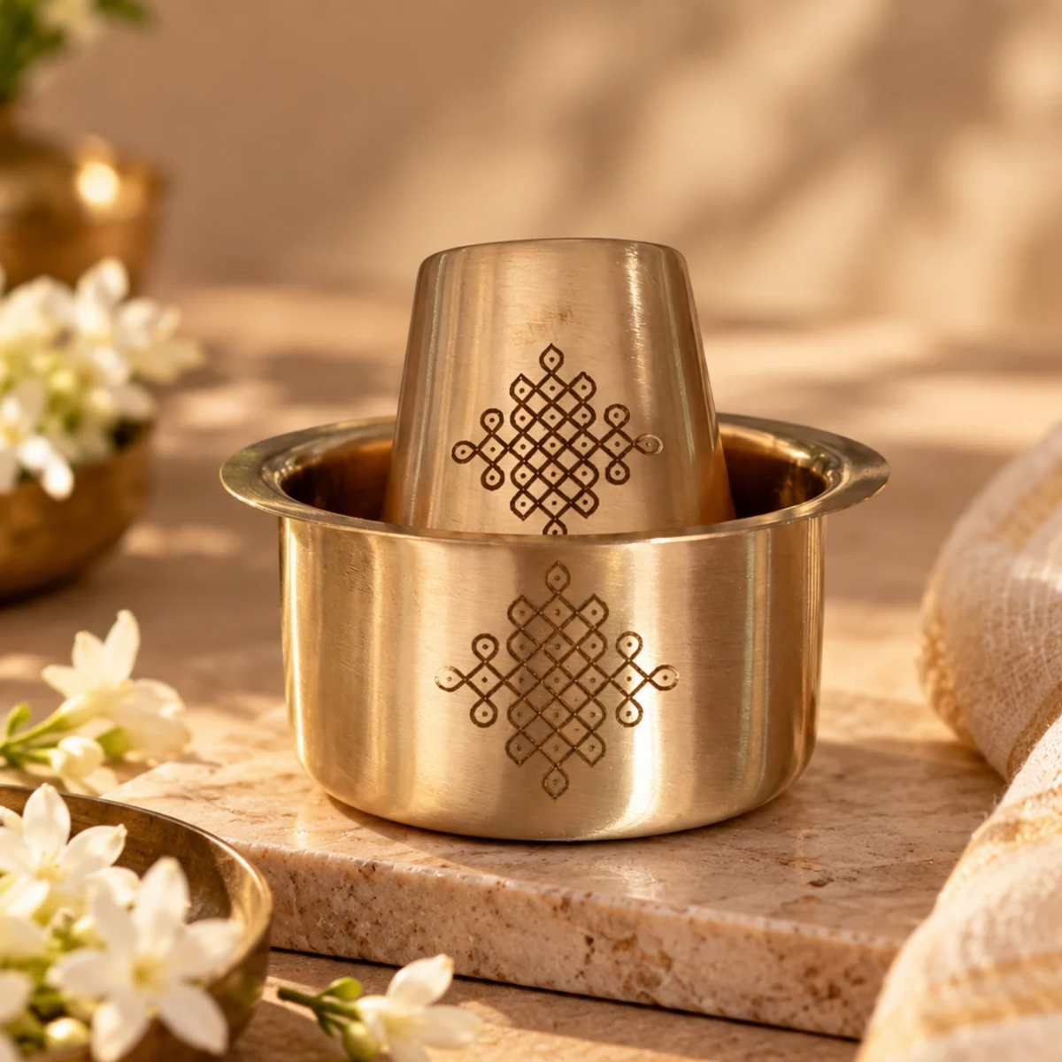 Festive Keepsake Box | Artisanal Tea & Brass Teaware