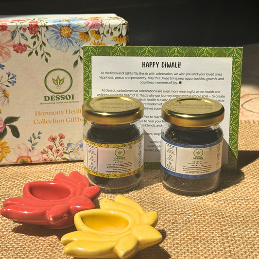 Radiance Festive Giftbox | Set of 2 tea blends and 2 ceramic diyas