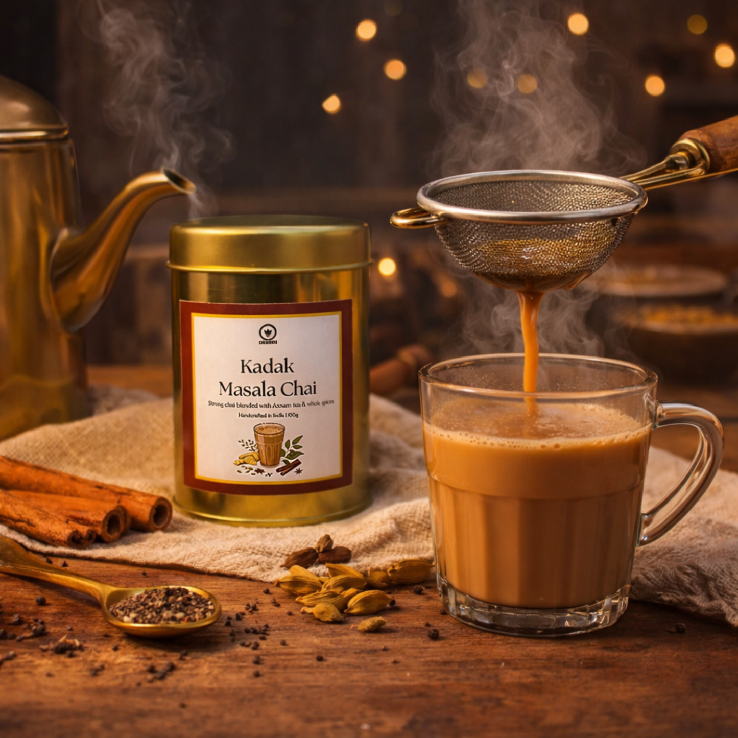 Original Kadak Masala Chai | Black Tea with Whole Spices - 100g