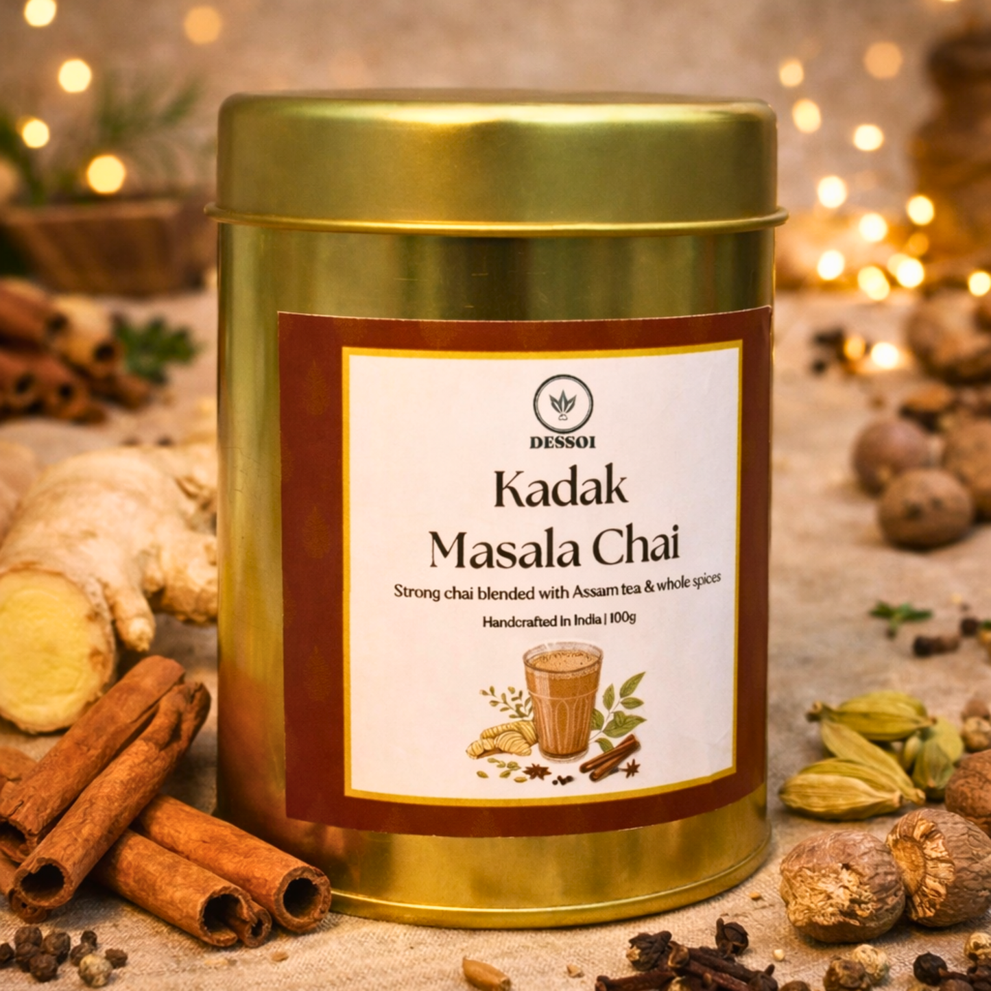 Original Kadak Masala Chai | Black Tea with Whole Spices - 100g