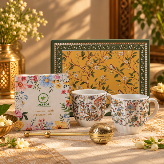 Floral Tea Collection | 4 Artisanal Teas, Infuser & Tea Cups
